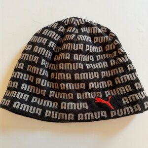 Puma Black and White Knit Hat